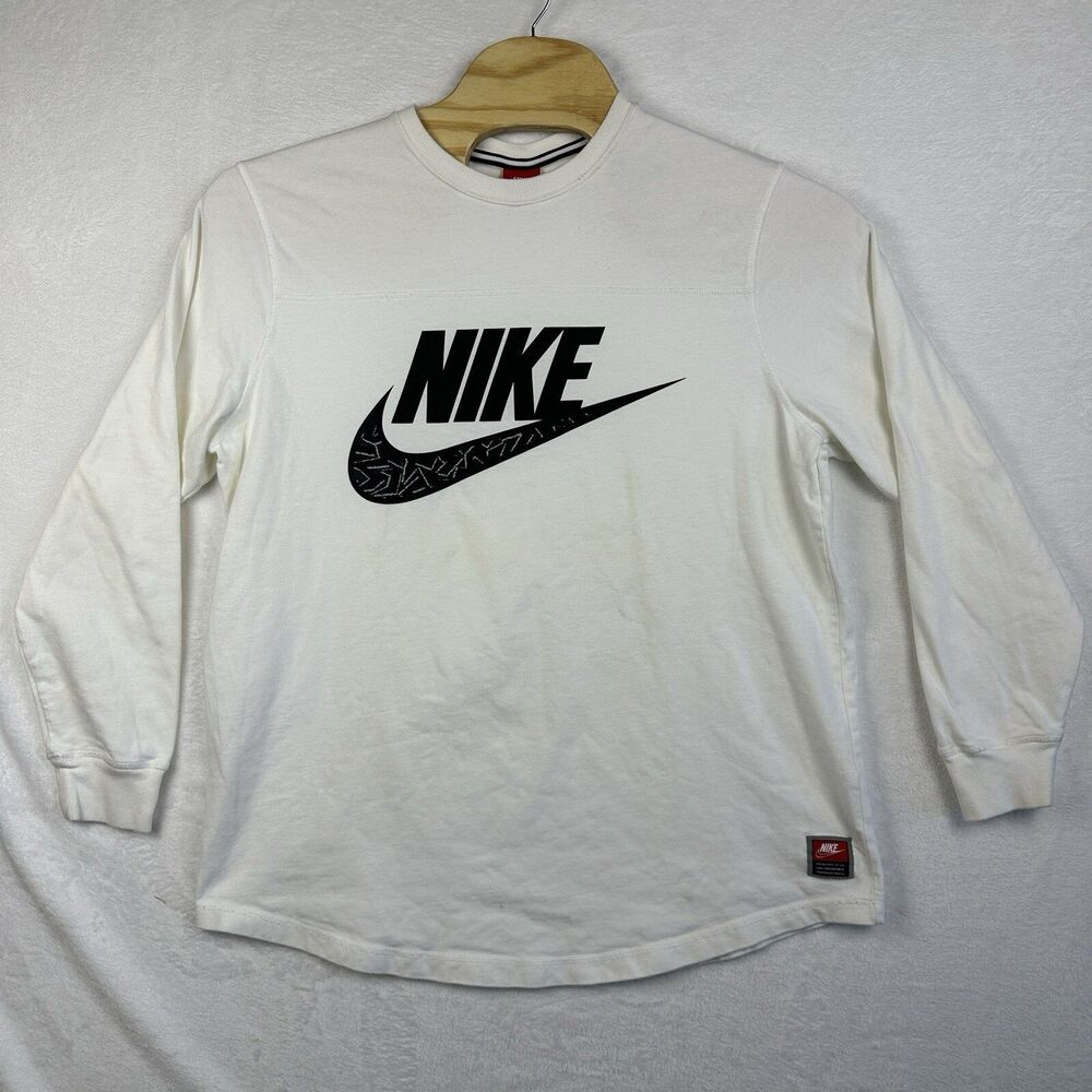 Vintage Nike Crewneck Pullover Men's XXL 2XL White Logo Red Tag
